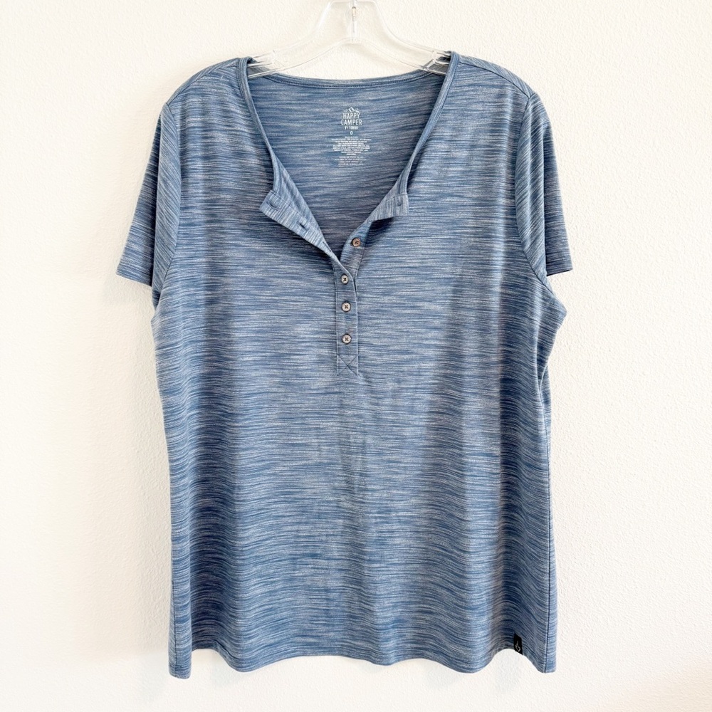 Torrid Happy Camper Henley Tee Size 0 (Large)